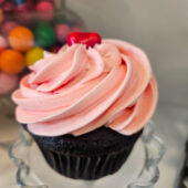 Chocolate Cherry Cheesecake Cupcake